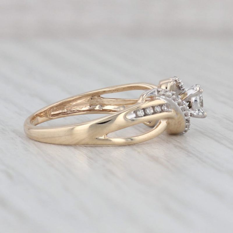 Gray 0.15ctw Diamond Engagement Ring 10k Yellow Gold Size 7