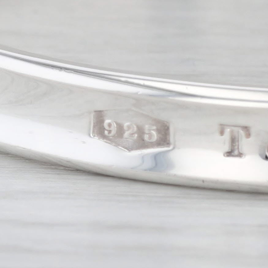 Light Gray Tiffany & Co Bangle Bracelet Sterling Silver T & Co 1837 7.5" 6.9mm