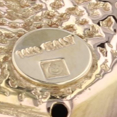 Ornate Hollow Heart Pendant 14k Yellow Gold Italian