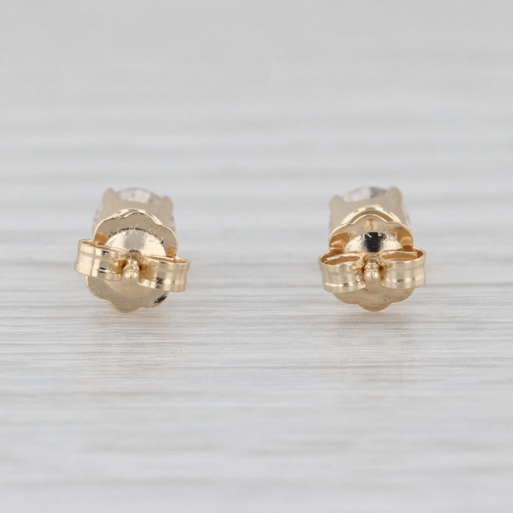 0.48ctw Diamond Stud Earrings 14k Yellow Gold Round Solitaire Studs