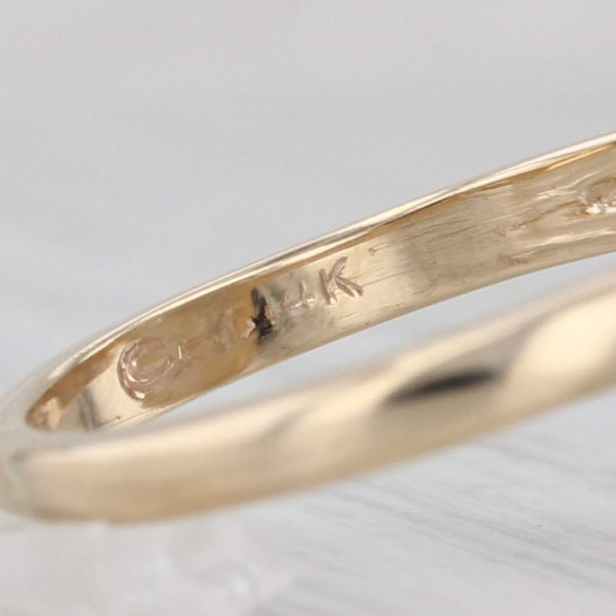 0.38ctw Diamond 3-Stone Halo Princess Ring 14k White Yellow Gold Size 6.25
