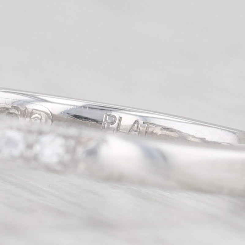 1.95ctw Blue Sapphire Diamond Halo Ring Platinum Size 6.75 Engagement GGTL