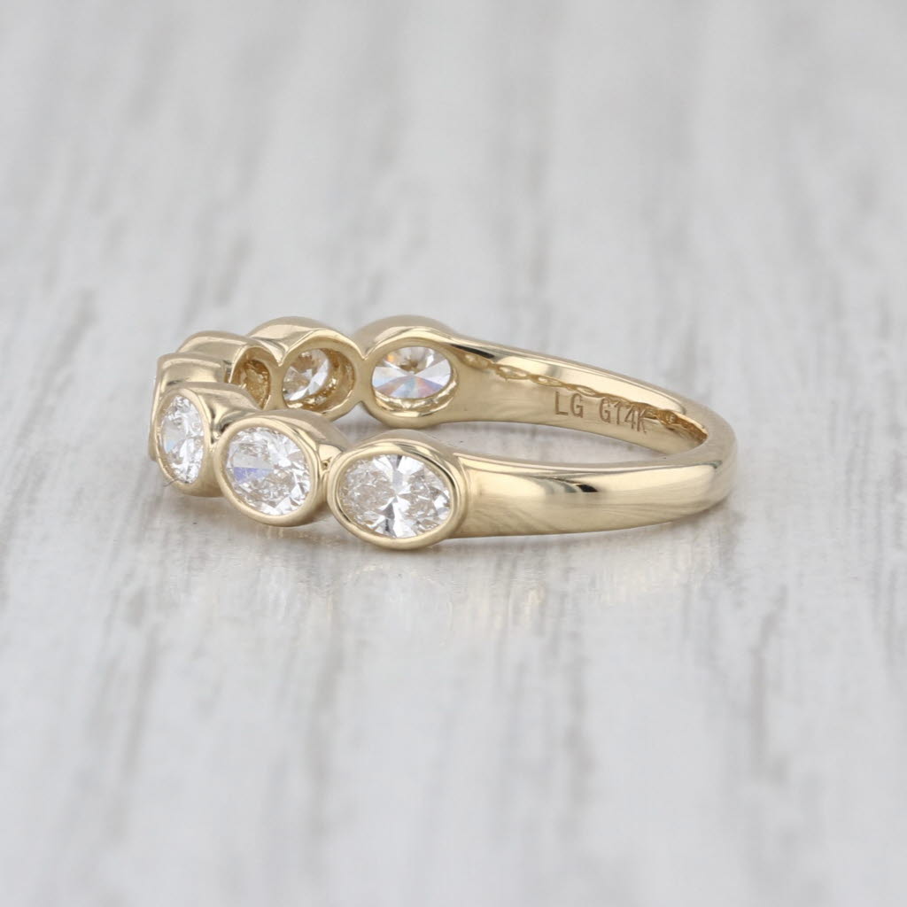 New 1.033ctw Lab Created Diamond Ring 14k Gold Size 6 Stackable Wedding Band
