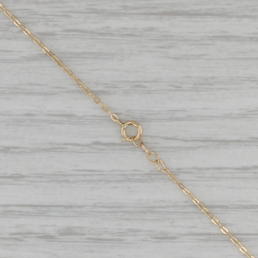Cable Chain Necklace Mariner Chain Link Pendant 18k Yellow Gold 16.25"