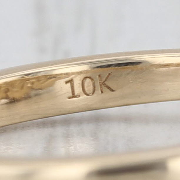 1.60ctw Andalusite Diamond 3-Stone Ring 10k Yellow Gold Size 6.25