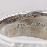 Gray 3ctw Princess Diamond Halo Engagement Ring 14k White Gold Size 6.75