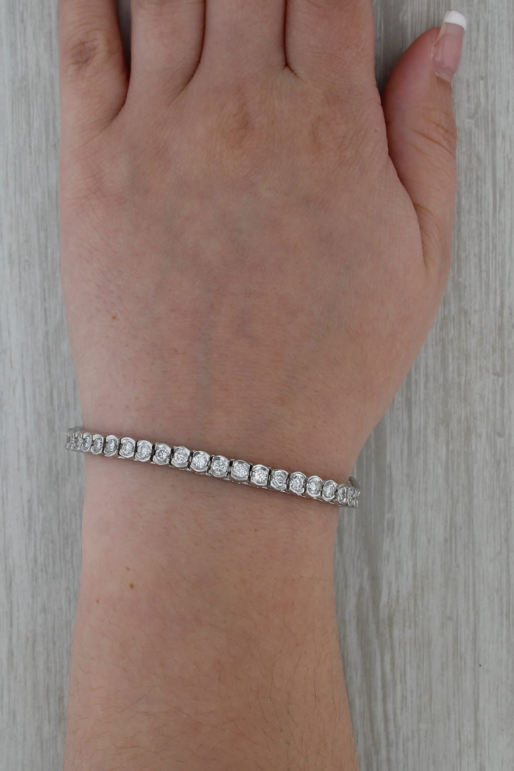 4.70ctw Diamond Tennis Bracelet Platinum 7" 5.2mm