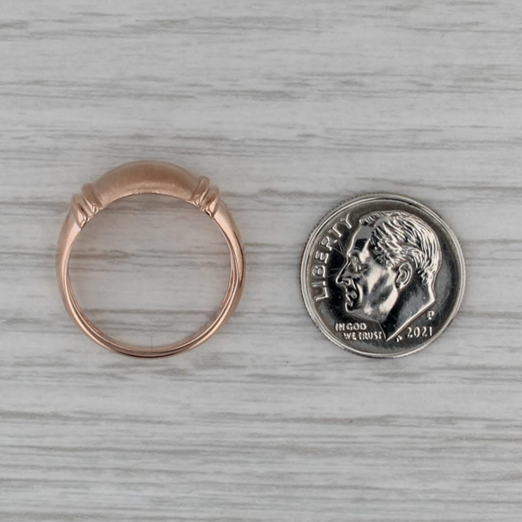 Brushed Beveled Ring 10k Rose Gold Size 7 Michael Anthony