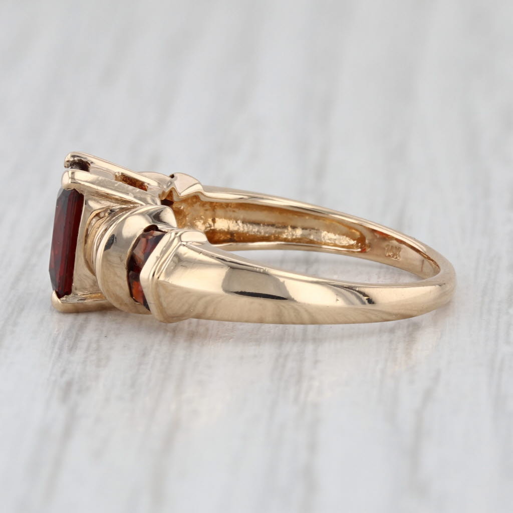 2.03ctw Garnet Diamond Ring 14k Yellow Gold Size 7