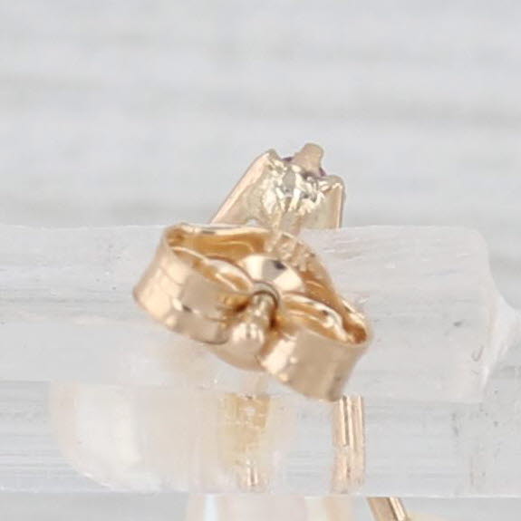 Freshwater Cultured Pearl Spray Ruby Earrings 14k Yellow Gold