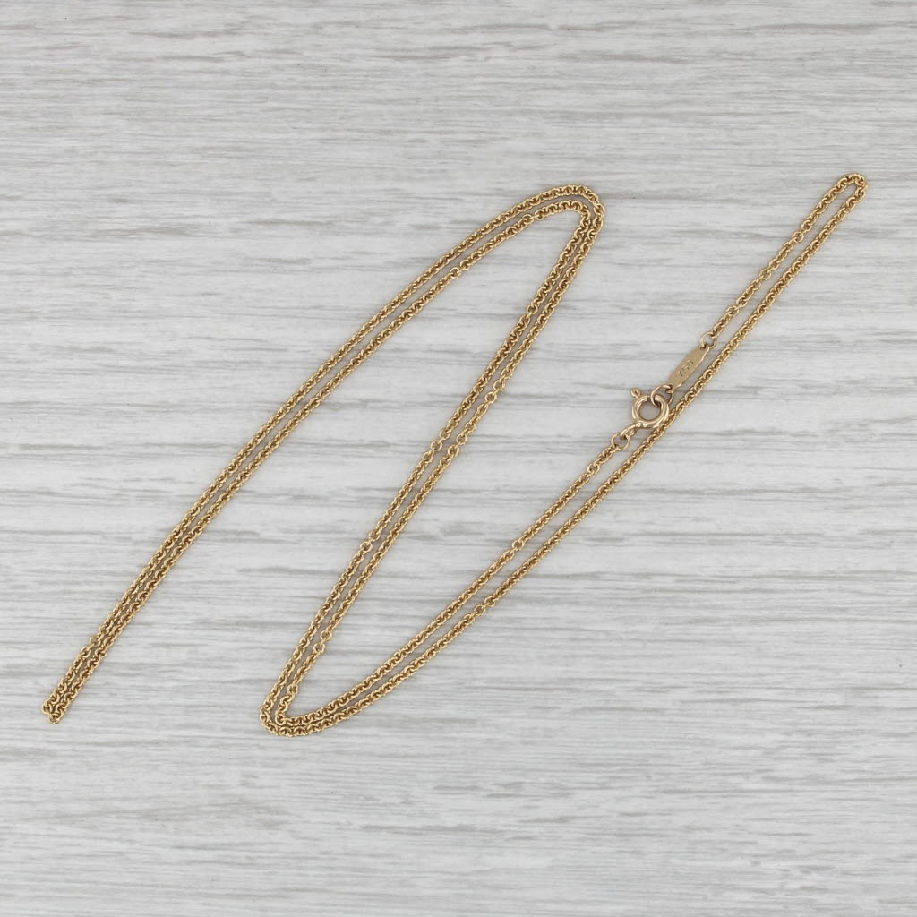 Tiffany & Co 24" Cable Chain Necklace 18k Yellow Gold Sku 3348996 1.6mm