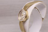 Dark Gray Vintage c.1970's LeCoultre Ladies 14k Yellow Gold Bracelet Watch c.845