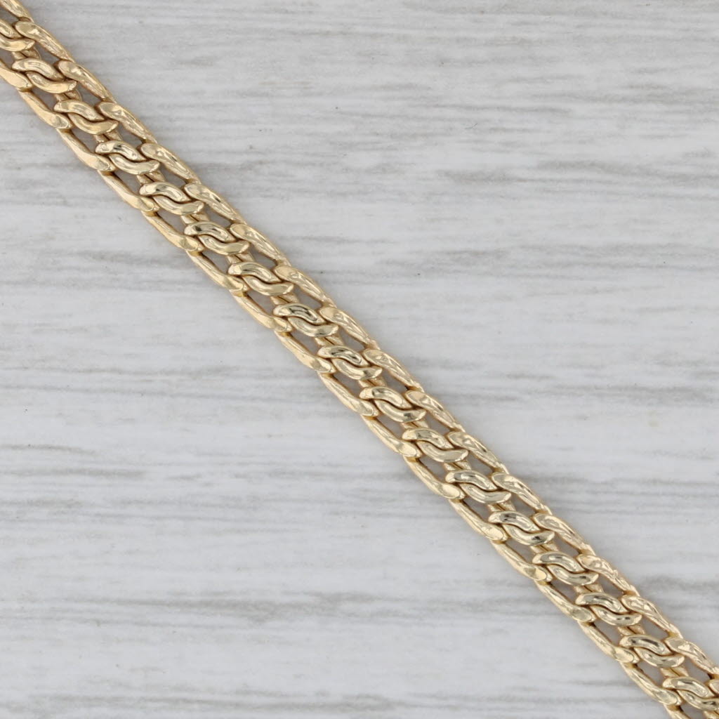 Gray Bismark Chain 14k Yellow Gold 7.5" 4.1mm Italian