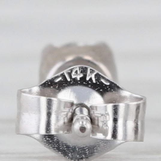 0.20ctw Diamond Stud Earrings 14k White Gold Round Brilliant Solitaire Studs