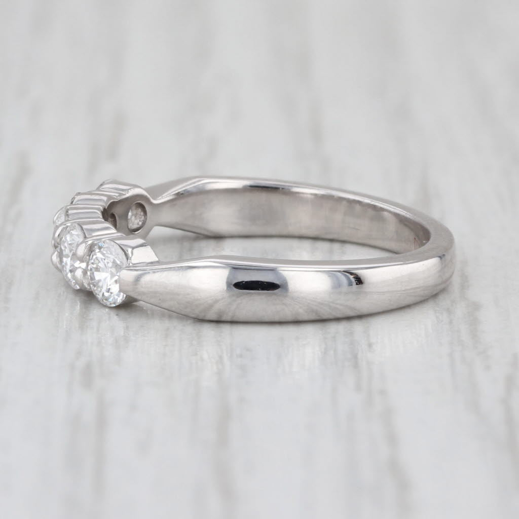 Hearts on Fire 0.68ctw Diamond Wedding Band 18k White Gold Size 6.5 Anniversary