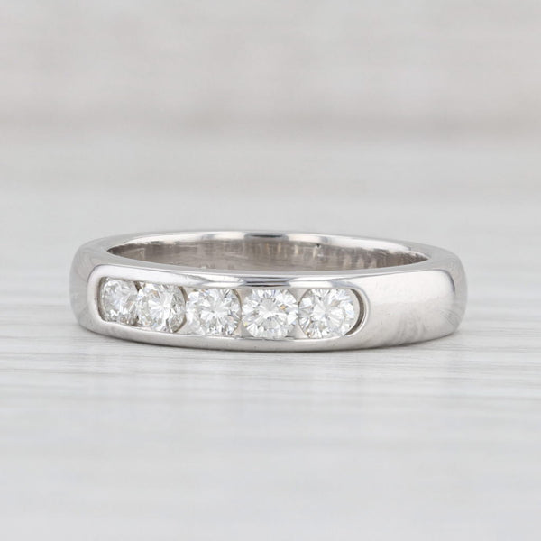 Light Gray 0.50ctw Diamond Band Platinum Wedding Anniversary Ring Stackable