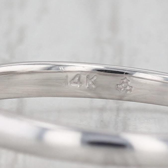 0.70ct Round Diamond Solitaire Engagement Ring 14k White Gold Size 7.25