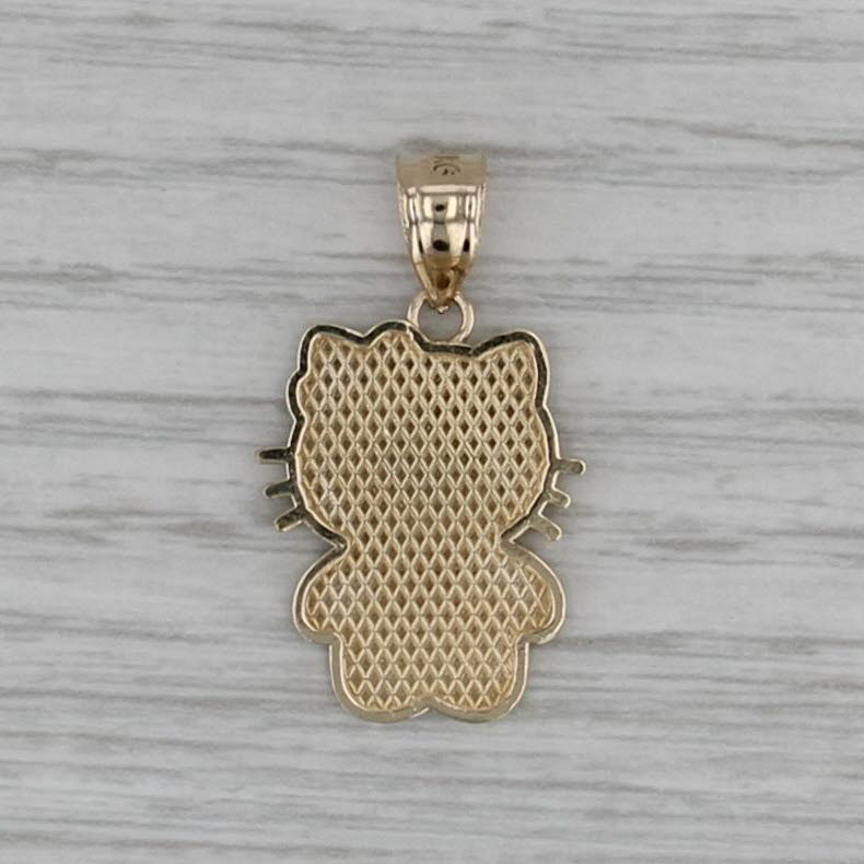 Hello Kitty Pendant 14k Yellow Gold Cartoon Cat