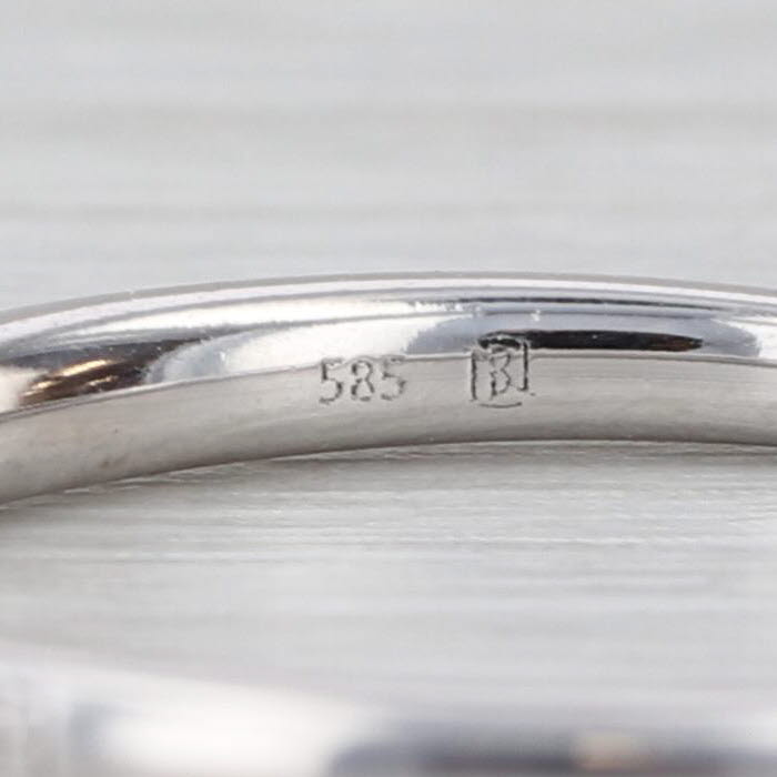 0.24ctw Diamond Wedding Band 14k White Gold Stackable Anniversary Ring Size 6.5