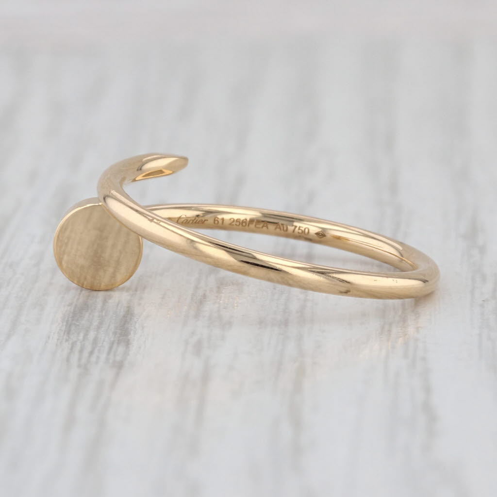 Cartier Juste un Clou Nail Ring w/ Box Receipt Certificate Bag 18k Yellow Gold
