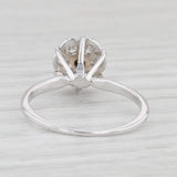 Vintage 0.30ctw Diamond Round Cluster Engagement Ring 14k White Gold Size 7