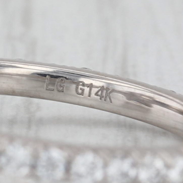 New IGI 3.55ctw Round Lab Grown Diamond Engagement Ring 14k White Gold Size 6.5