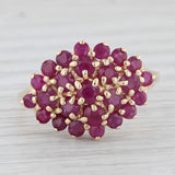 1.75ctw Ruby Cluster Ring 10k Yellow Gold Size 8 Cocktail