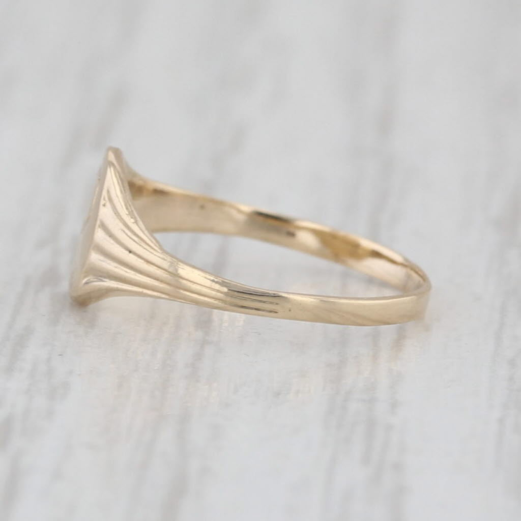 Vintage Initial P Signet Ring 10k Yellow Gold Size 1 Baby