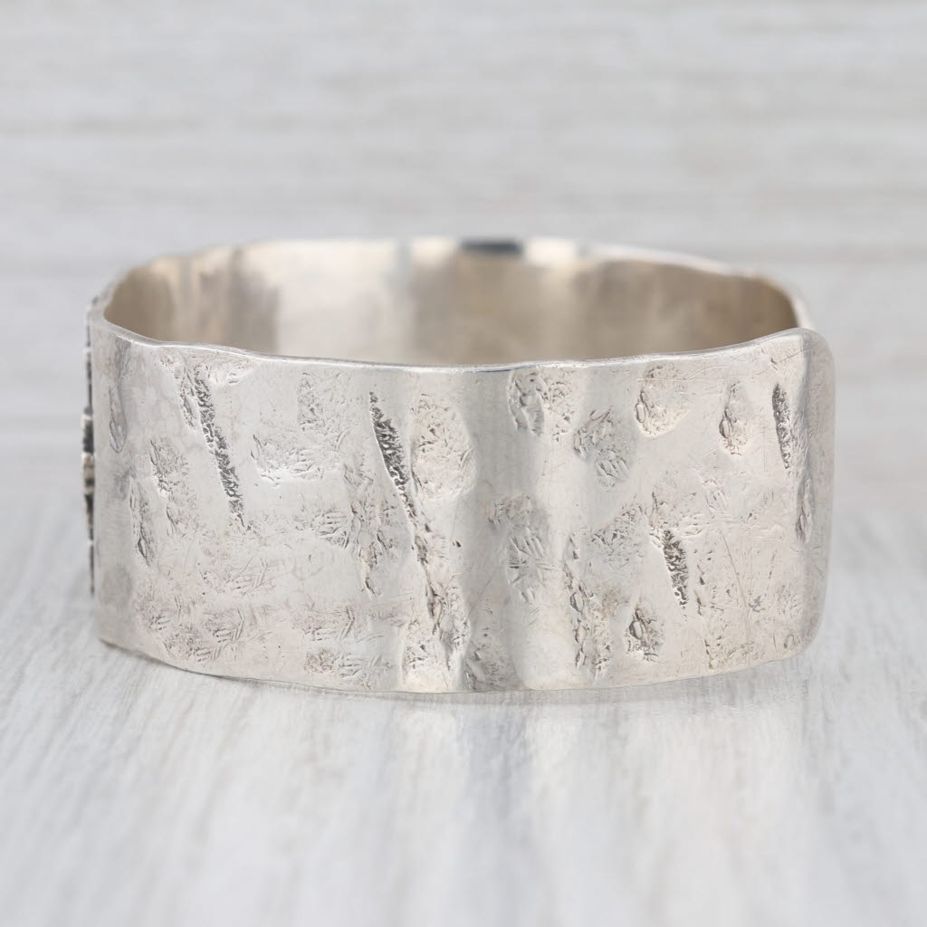 Vintage Cross of Jerusalem Cuff Bracelet Sterling Silver Christy Lea Payne
