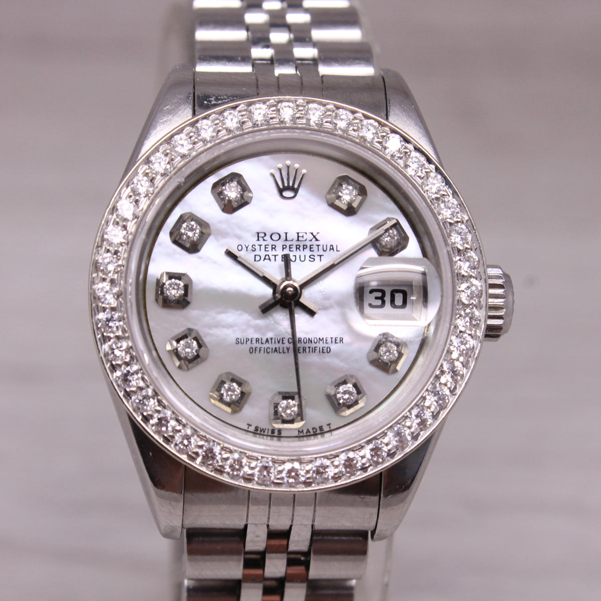 2000 Rolex Datejust 79174 Ladies Watch Jubilee Custom MOP Diamond Dial Bezel