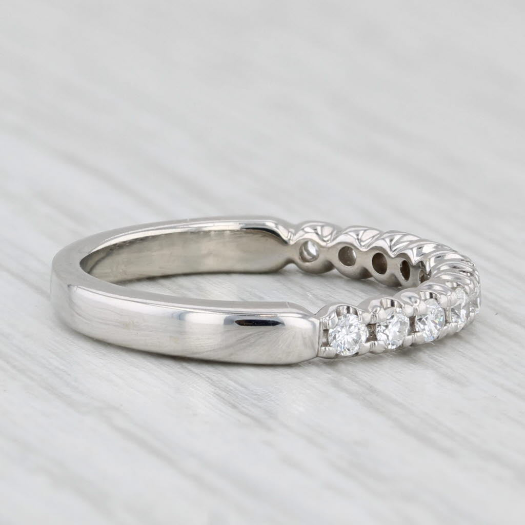 Light Gray 0.25ctw Diamond Stackable Ring 14k White Gold Size 4.75 Wedding Anniversary Band