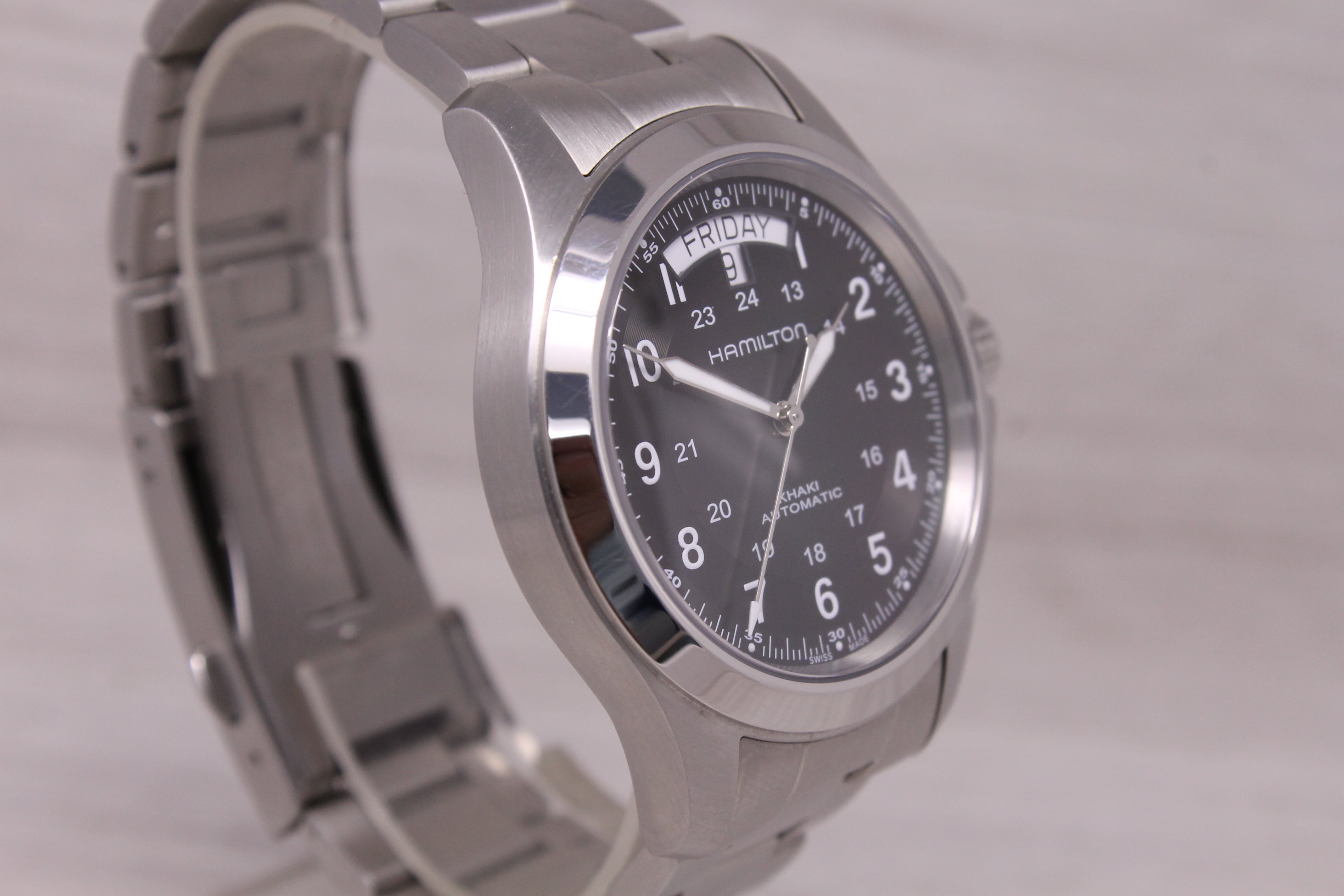 Hamilton Khaki Field King Mens Watch 40mm Steel Swiss Day Date Auto H644550 Box