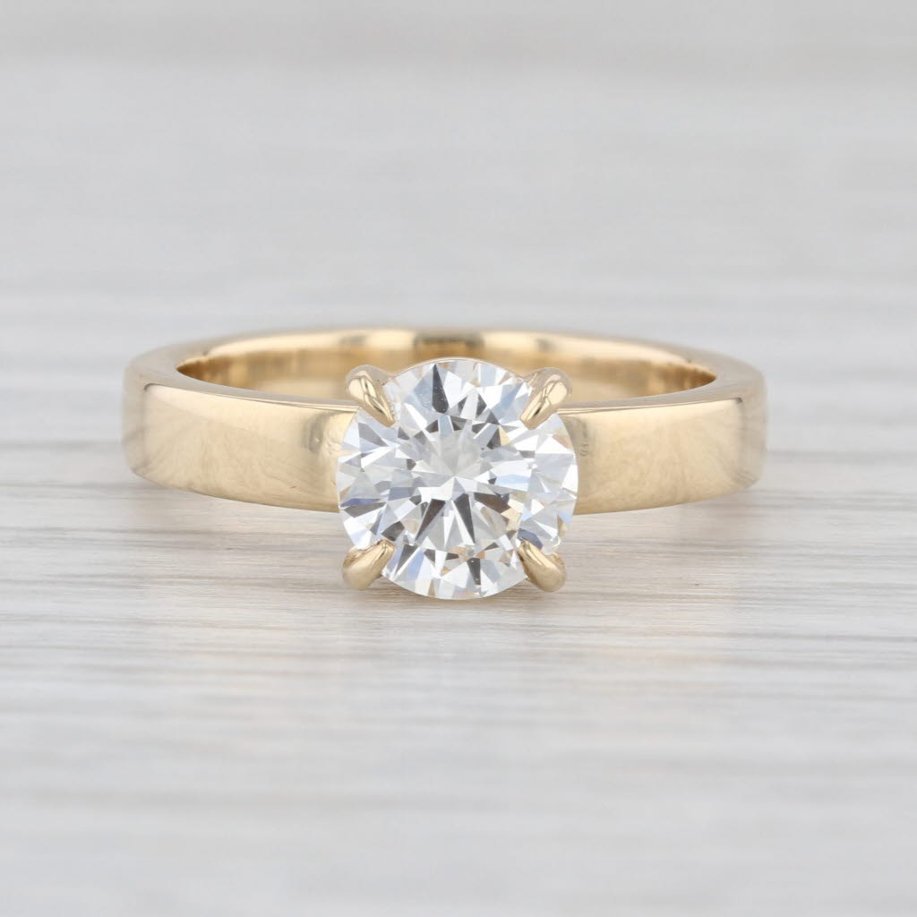 New GIA 1.49ct VVS2 Diamond Solitaire Engagement Ring 14k Yellow Gold Size 6.75