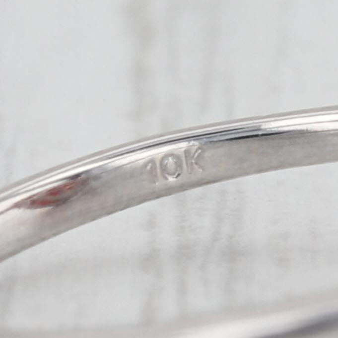 2.59ctw Fire Opal Diamond Ring 10k White Gold Size 8 Cathedral Band