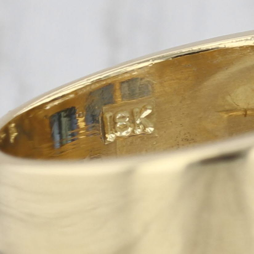 Spark Blue Sapphire Diamond Ring 18k Gold Size 7.25 Wedding Bridal Anniversary