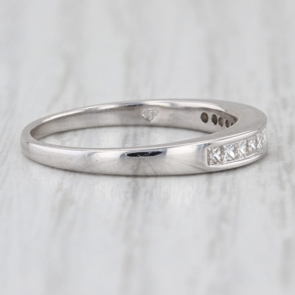 0.39ctw Classic Diamond Wedding Band 18k White Gold Stackable Anniversary Ring