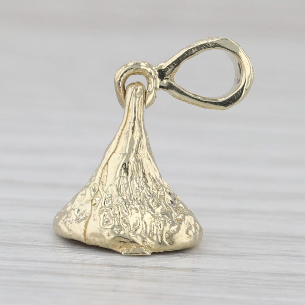 Hershey Kiss Pendant 10k Yellow Gold Small Drop Souvenir