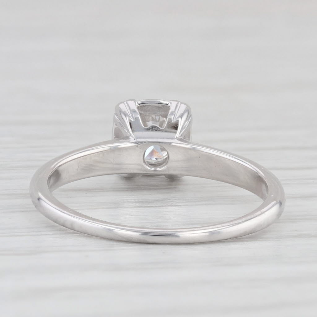 Light Gray Vintage 0.33ct VS2 Round Diamond Solitaire Engagement Ring 14k White Gold Size 6