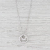Light Gray 0.50ctw Diamond Spiral Pendant Necklace 14k White Gold 16” Wheat Chain