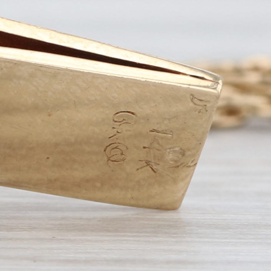 Goldman Kolber Sapphire Box Clasp Slide Charm Bracelet 14k Yellow Gold 7.5"