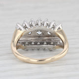 Vintage Tiered 0.90ctw Diamond Ring 14k Gold Size 4.5