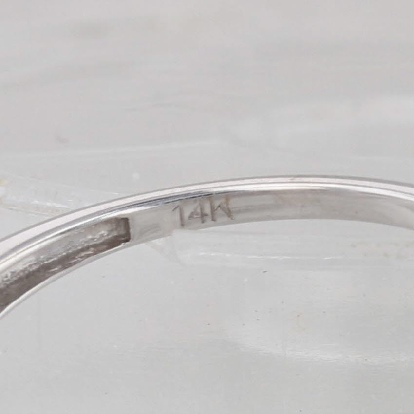 0.28ctw Round Diamond Halo Engagement Ring 14k White Gold Size 8