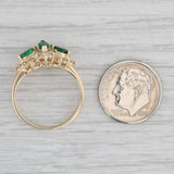 Gray 0.96ctw Marquise Emerald Diamond Ring 14k Yellow Gold Size 7.5