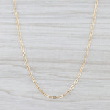 Light Gray New Paperclip Chain Necklace 14k Yellow Gold 16" 1.7mm Cable Chain Lobster Clasp