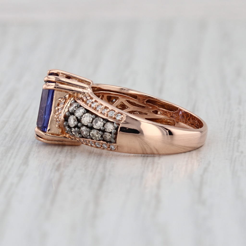 Le Vian 2.28ctw Tanzanite Diamond Ring 14k Rose Gold Size 6.75 - 7 Engagement