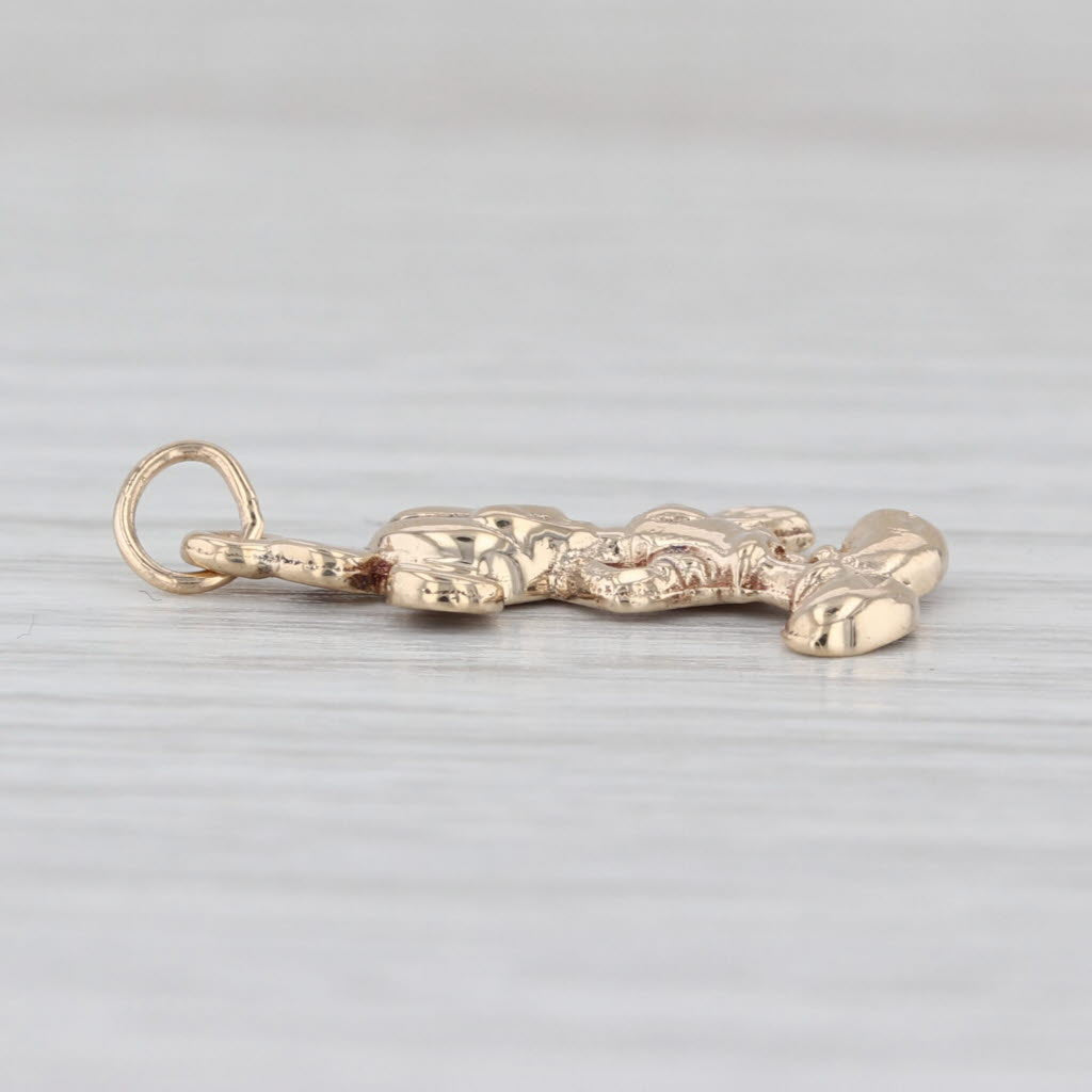 Mickey Mouse Pendant 14k Yellow Gold Disney Cartoon Charm