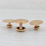 Tiffany & Co Shirt Studs 18k Yellow Gold Men's Vintage 1 Engraved 2 Matched