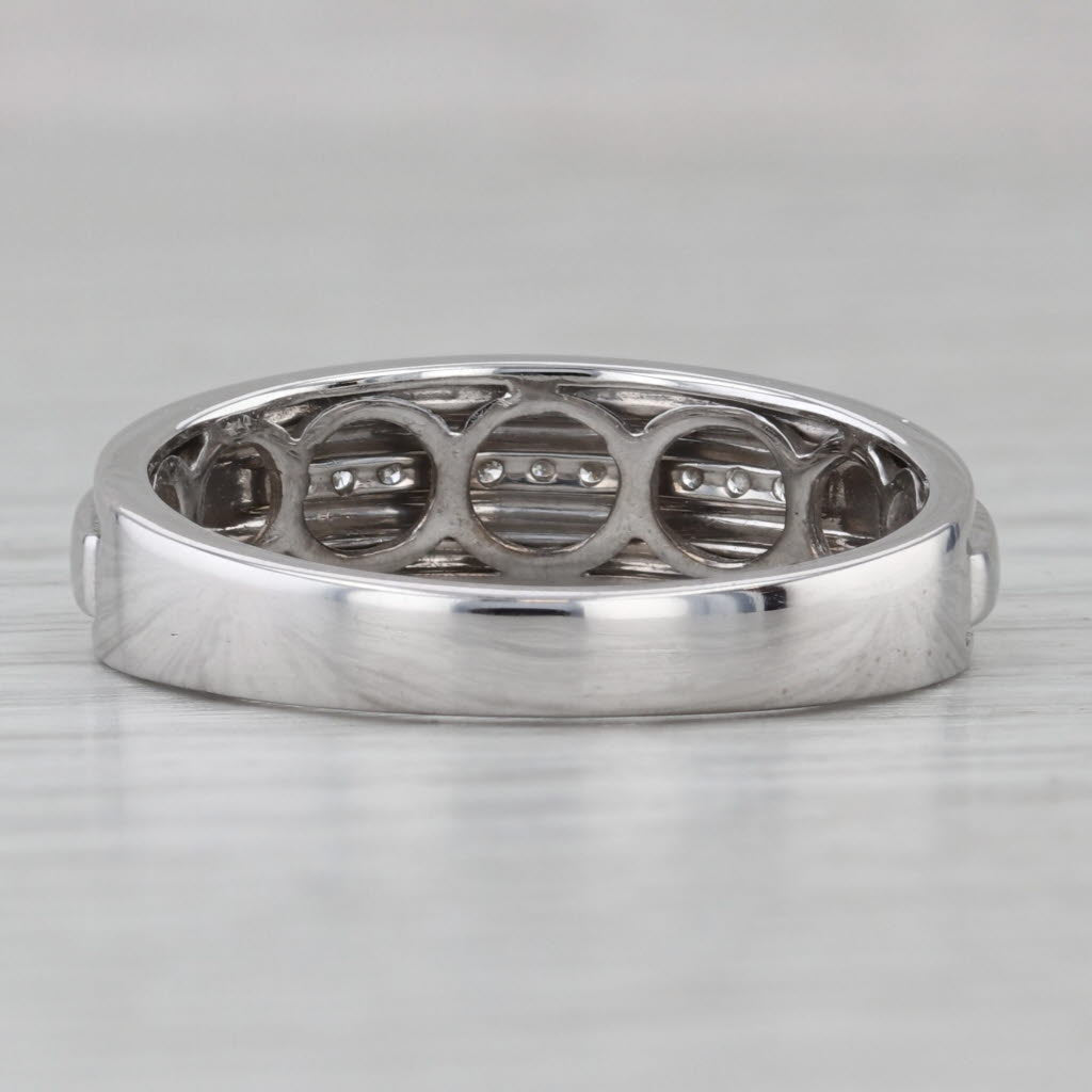 Gray Diamond Wedding Band 10k White Gold Size 10 Men's Ring