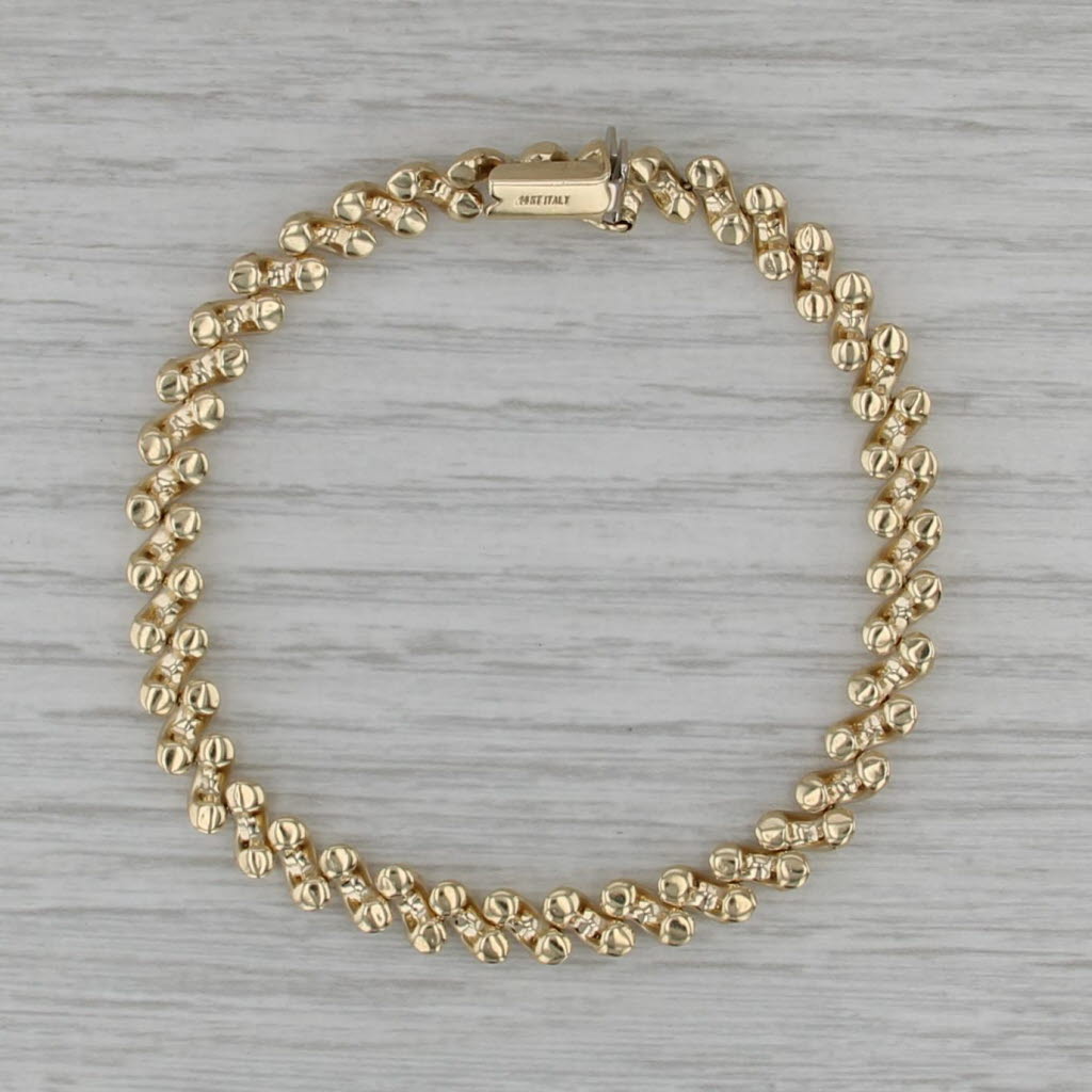 San Marco Chain Bracelet 14k Yellow Gold 6.75" 5.8mm