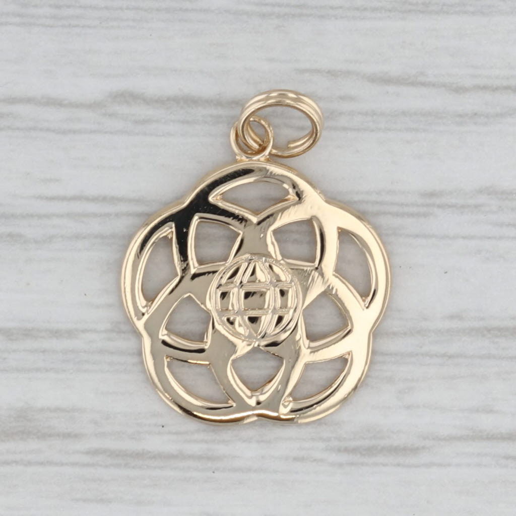 Celtic Knot Globe Pendant 14k Yellow Gold Charm Disney Epcot Centurion Souvenor